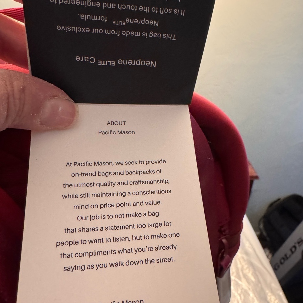 Pacific Mason CAMA (M) NEOPRENE ELITE BORDEAUX Backpack - Picture 7 of 9